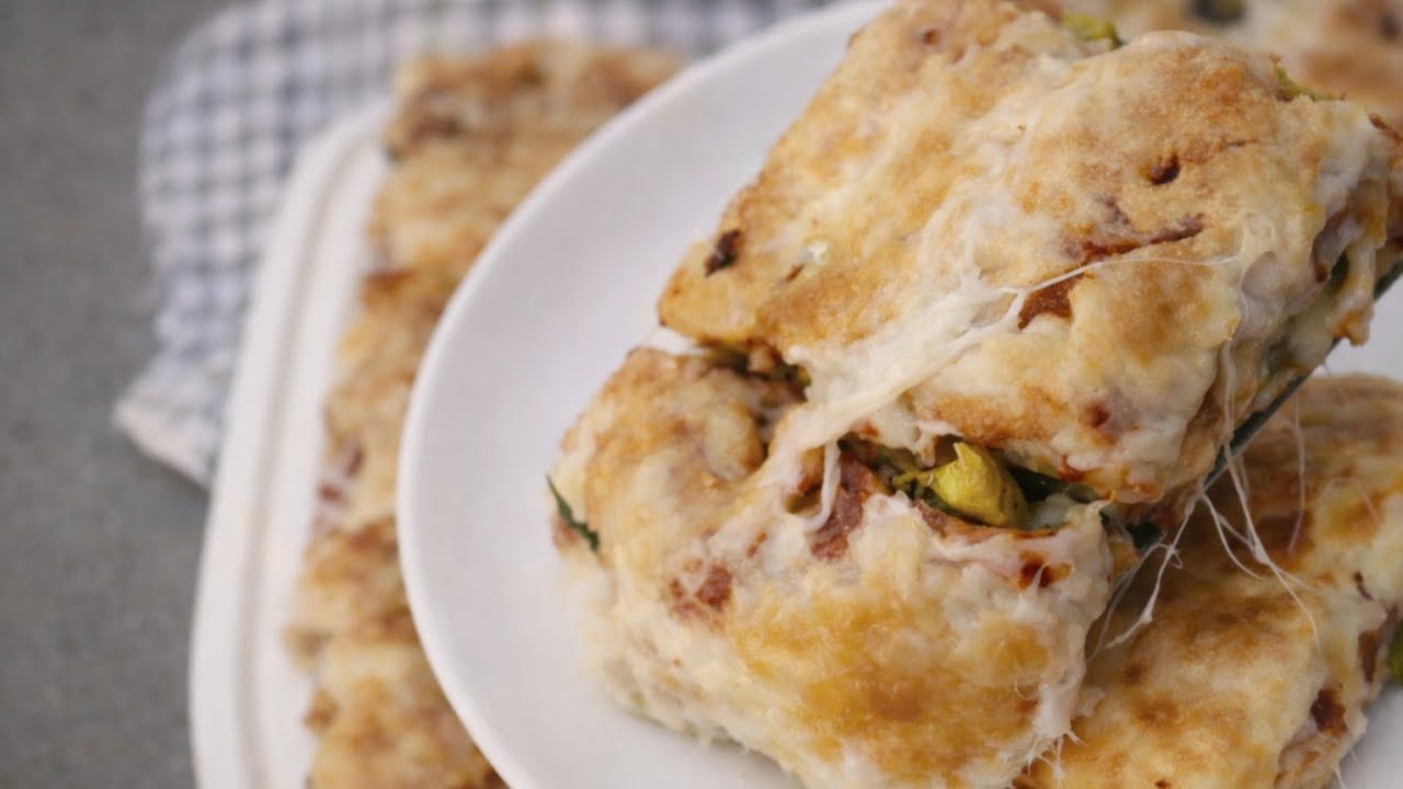 صاج بحشوة الدجاج والجبن 🧀🔥 أسهل وأطيب وصفة بالبيت