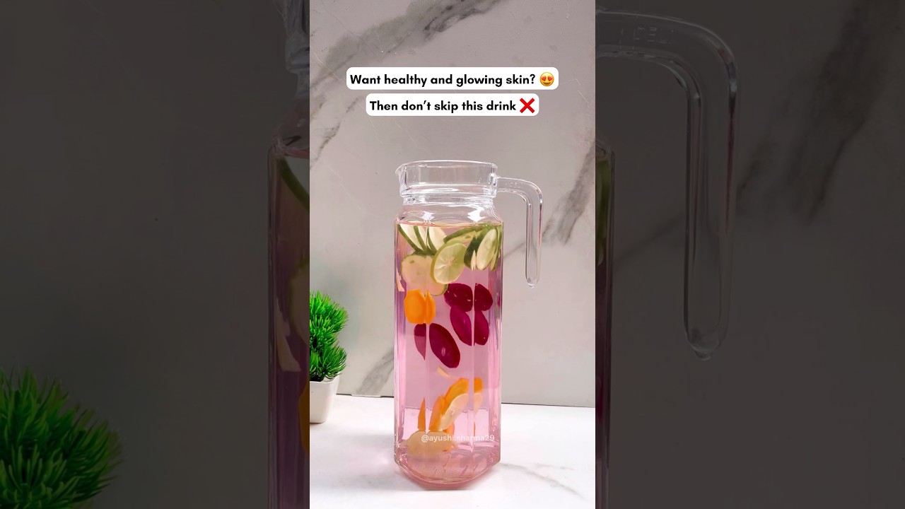Want Clear Skin😍then don&rsquo;t skip this drink❌#detox#detoxwater#beetroot#alkalinewater#skincare#shorts