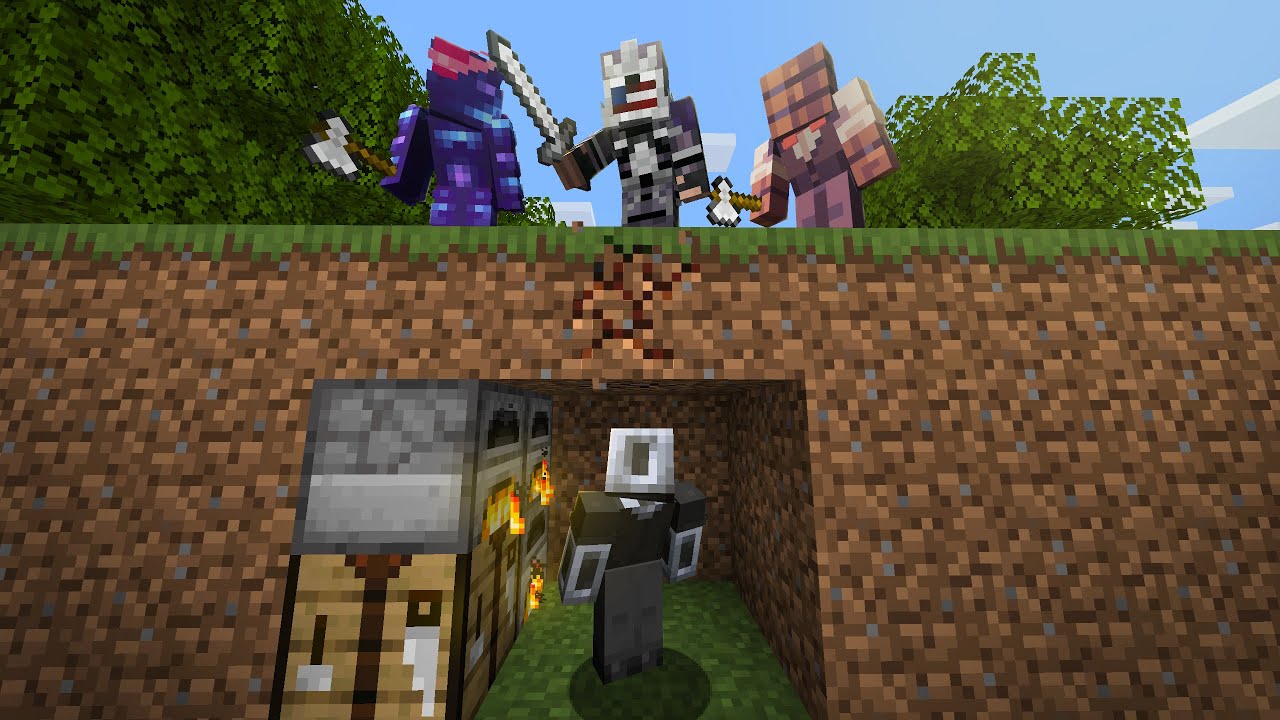Minecraft Speedrunner VS 3 Hunters UNSTAGED