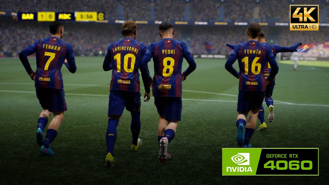 EFOOTBALL 2026 \ RTX 4060 8 GB RAM (4K ULTRA HIGH SETTINGS) \ BARCALONA VS REAL MADRID
