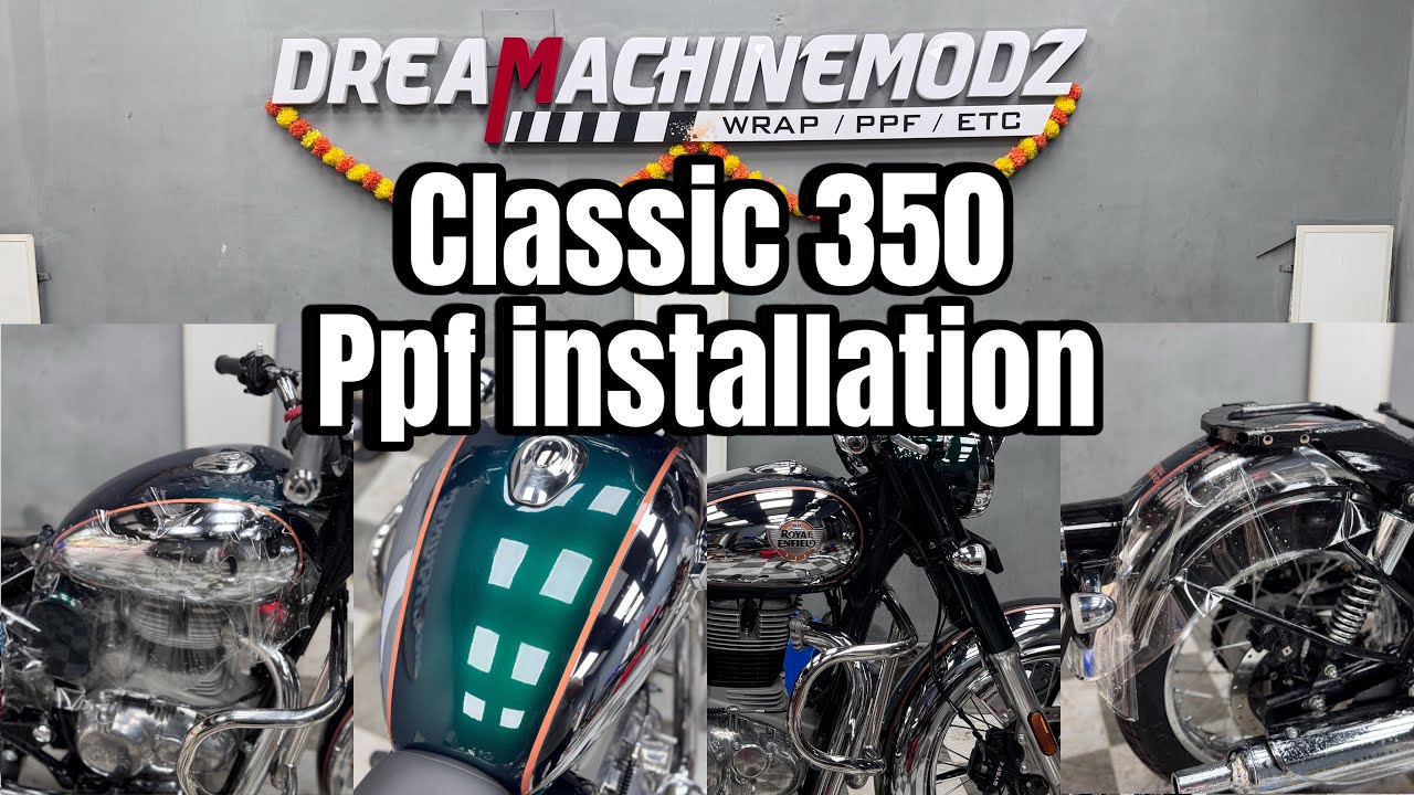 Classic 350 all models Ppf installation #ppf #bikeppf #bestshopforppf #classic350 #royalenfield