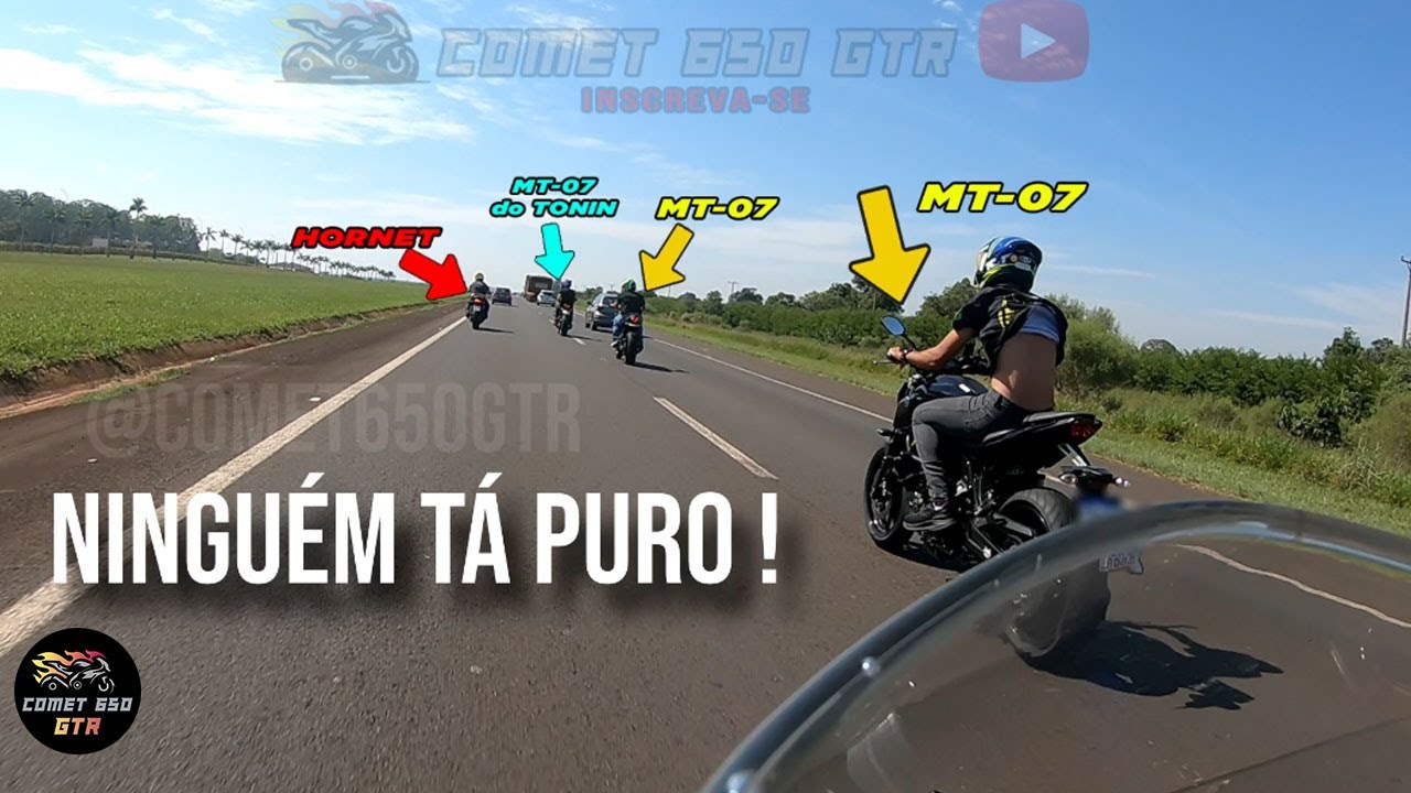 HORNET vs 3 MT-07 vs COMET 650 - Que acelero foi esse?