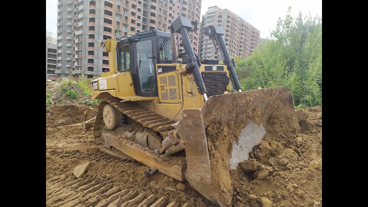Как управлять бульдозером CAT D6, органы управления Caterpillar
