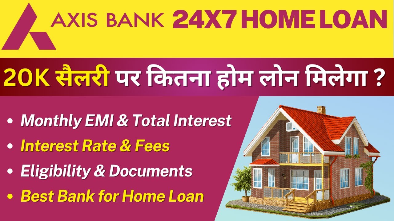 Axis Bank Home Loan | Axis Bank Home Loan Process | 10 Lakh Home Loan EMI | 20K Salary Par Home Loan