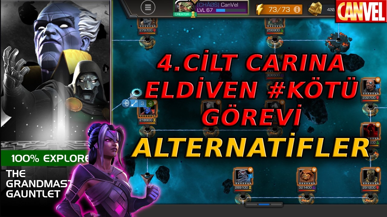 CARINA GÖREVLERİ 4.CİLT ELDİVEN #KÖTÜ GÖREVİ İÇİN ALTERNATİF KADROLAR - MCOC