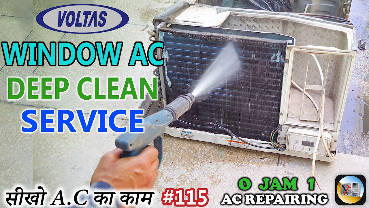 Voltas window ac deep clean Service / Learn Window AC Servicing full process hindi