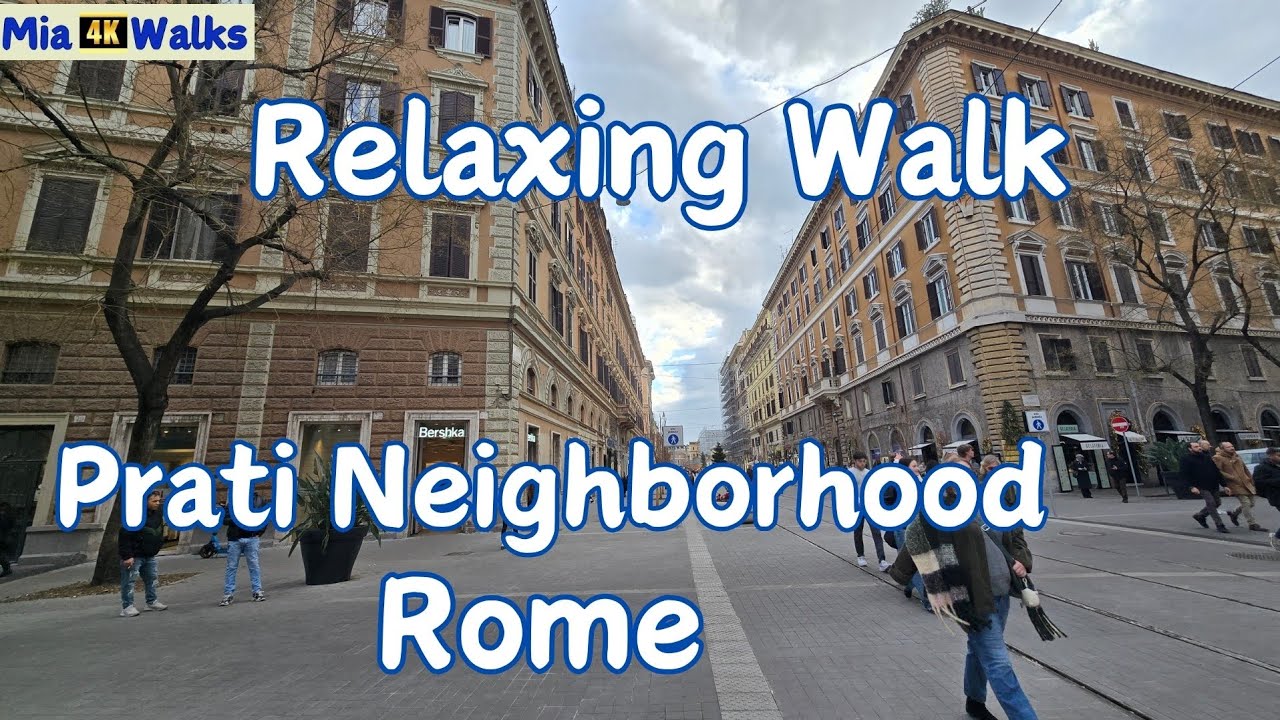 Relaxing 4K Walk and Shopping at Prati Rome Neighborhood