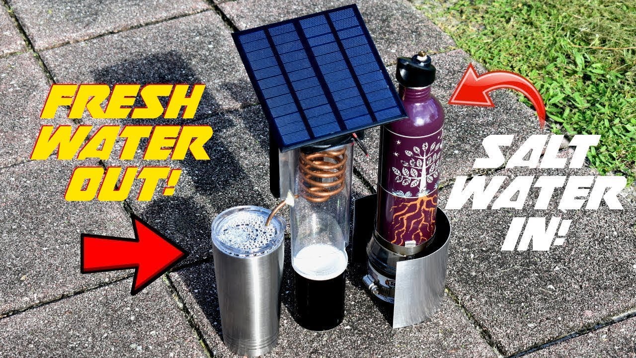 Turn Salt Water Into FRESH! (Solar Cooled Desalinator)