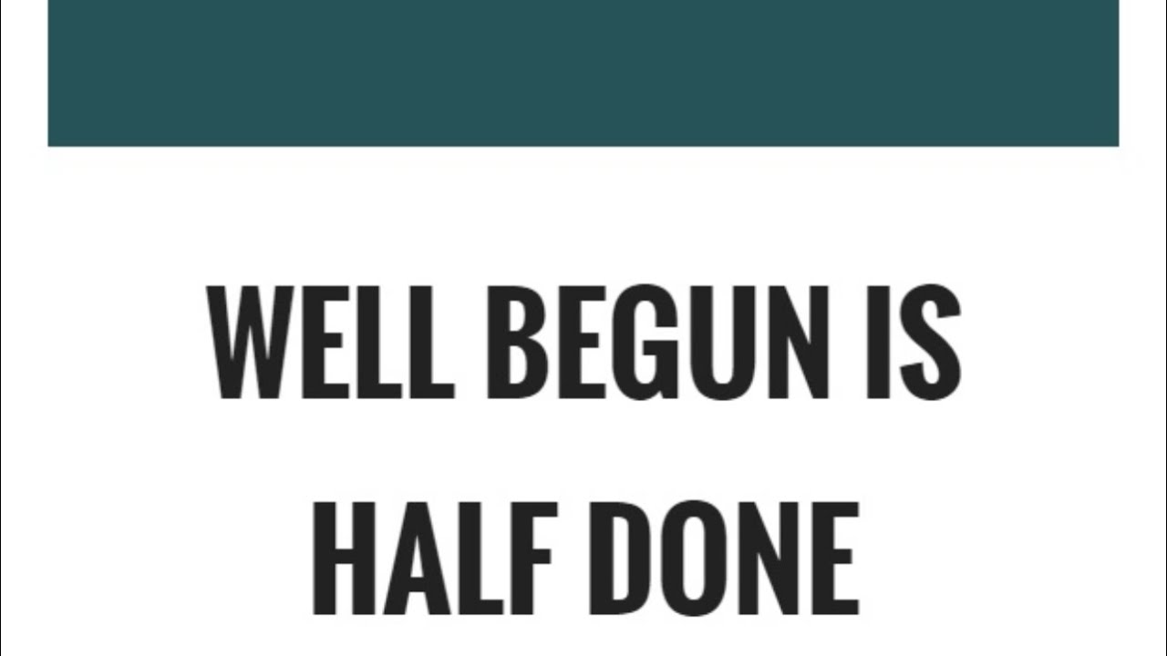 Why a Good Start Changes Everything
