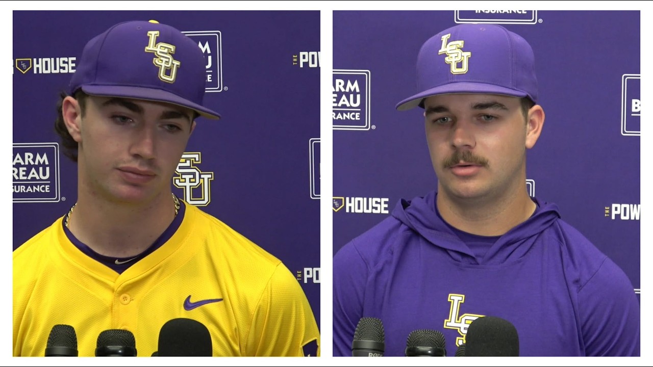 Интервью с игроками бейсбольной команды LSU: Уильям Шмидт и Джейк Браун после игры в Дартмуте.