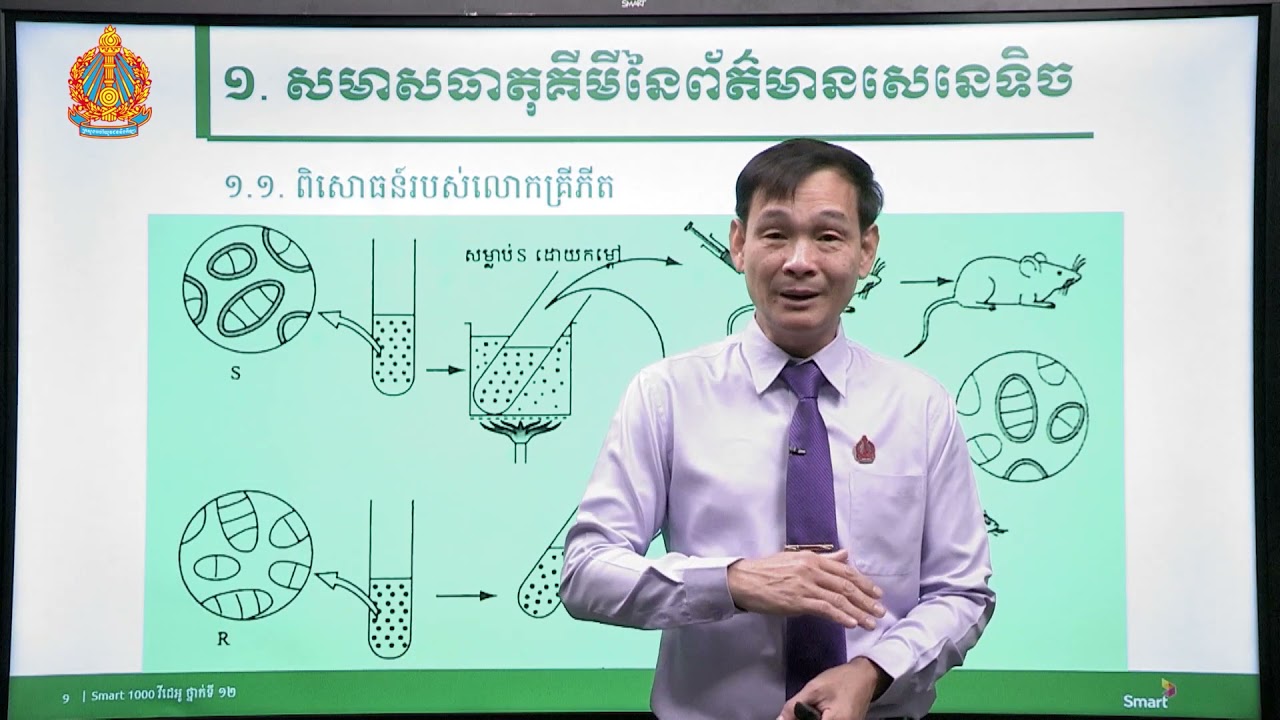 ជីវវិទ្យា ថ្នាក់ទី១២ ជំពូកទី៥ មេរៀនទី១៖​ ADN ជាទម្រព័ត៌មានសេនេទិច (ភាគទី១)