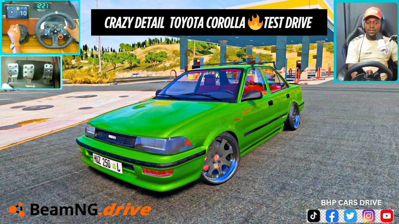 Testing the Toyota Corolla Mod in BeamNG with Logitech G29 | Realistic Driving Physics
