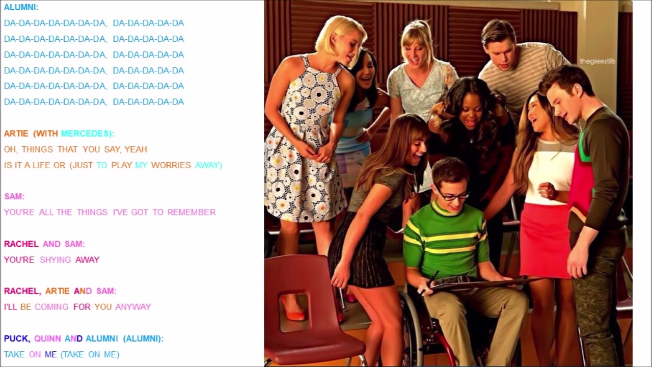 Take On Me Glee Lyrics