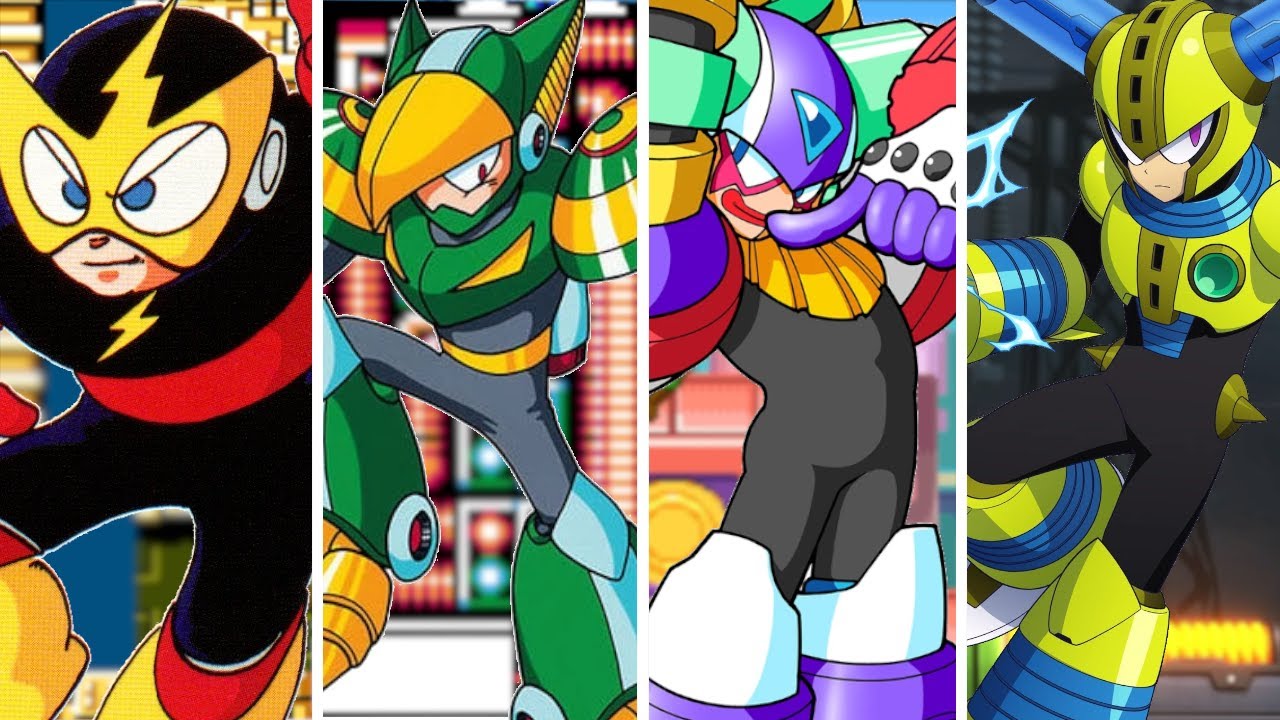 Mega Man: Evolution of Electric Themed Robot Masters - No Damage (1987 - 2018)