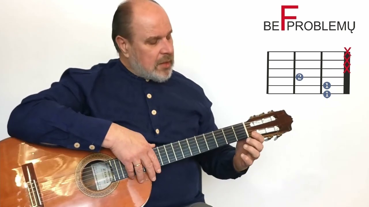 F akordas be problemų 🎸 Gitaros pamokos. Mokomės groti gitara!