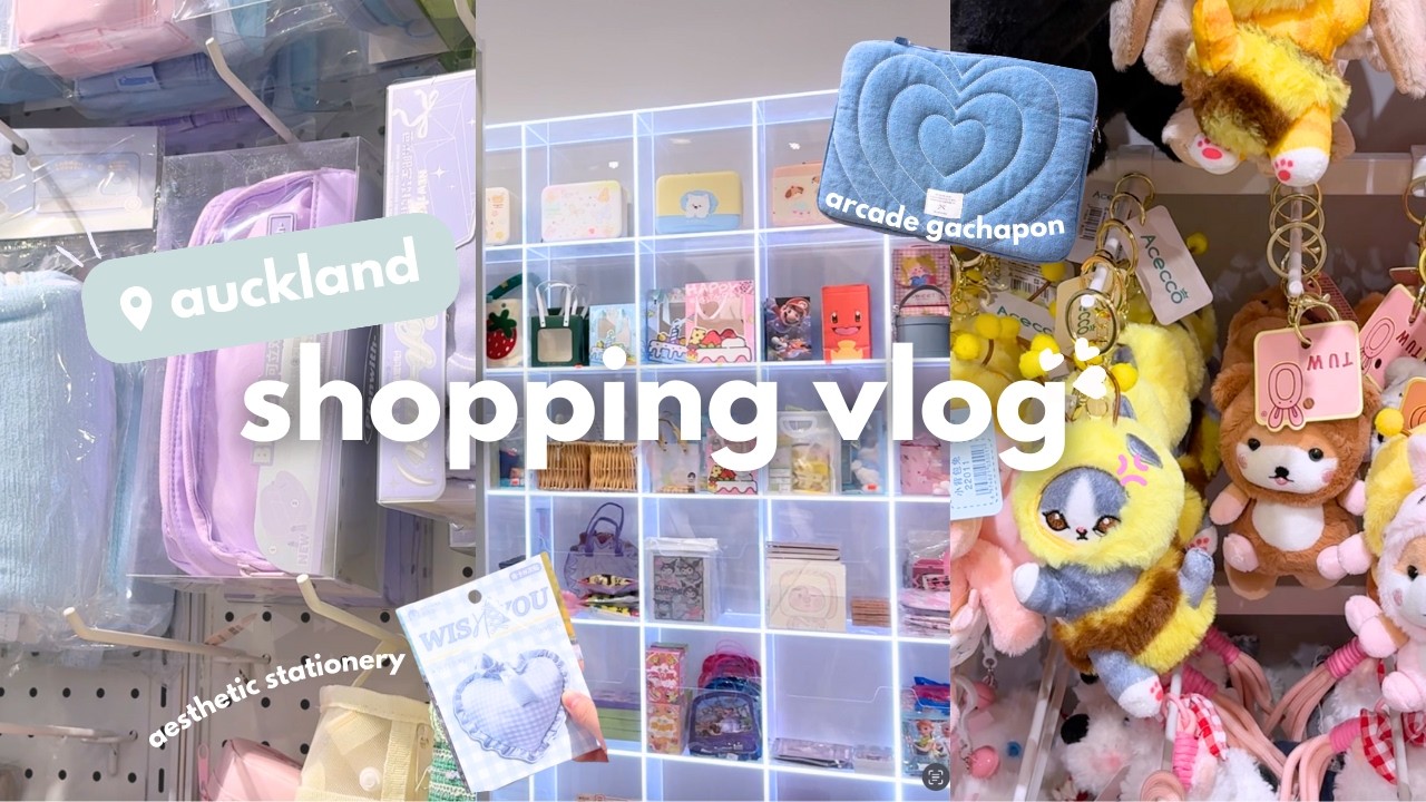 come shopping with me in auckland new zealand vlog 𐙚⋆ ˚ aesthetic stationery, gachapons, arcade