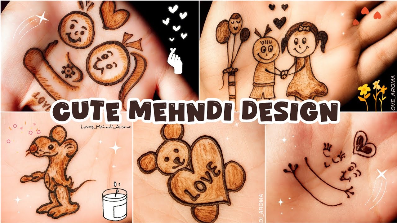 cute mehndi design front hand 😍| mehndi design | cone designs | mendini design |couple mehndi design