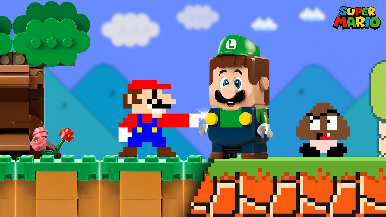 What if Everything Mario Touches Turns into LEGO in Super Mario Bros.?