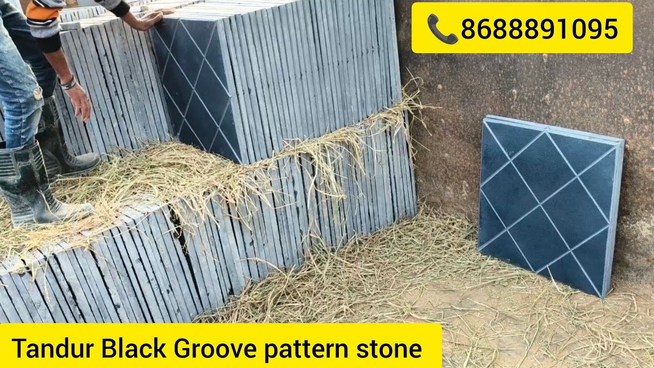Black Diamond cut stone 📞 8688891095 @Black groove pattern stone|Tandur stone |Tandur diamond cut|