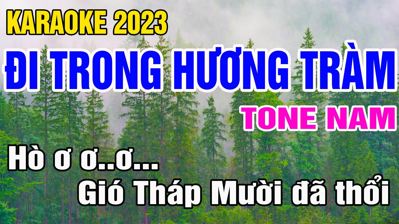 Karaoke Đi Trong Hương Tràm Tone Nam Nhạc Sống gia huy karaoke
