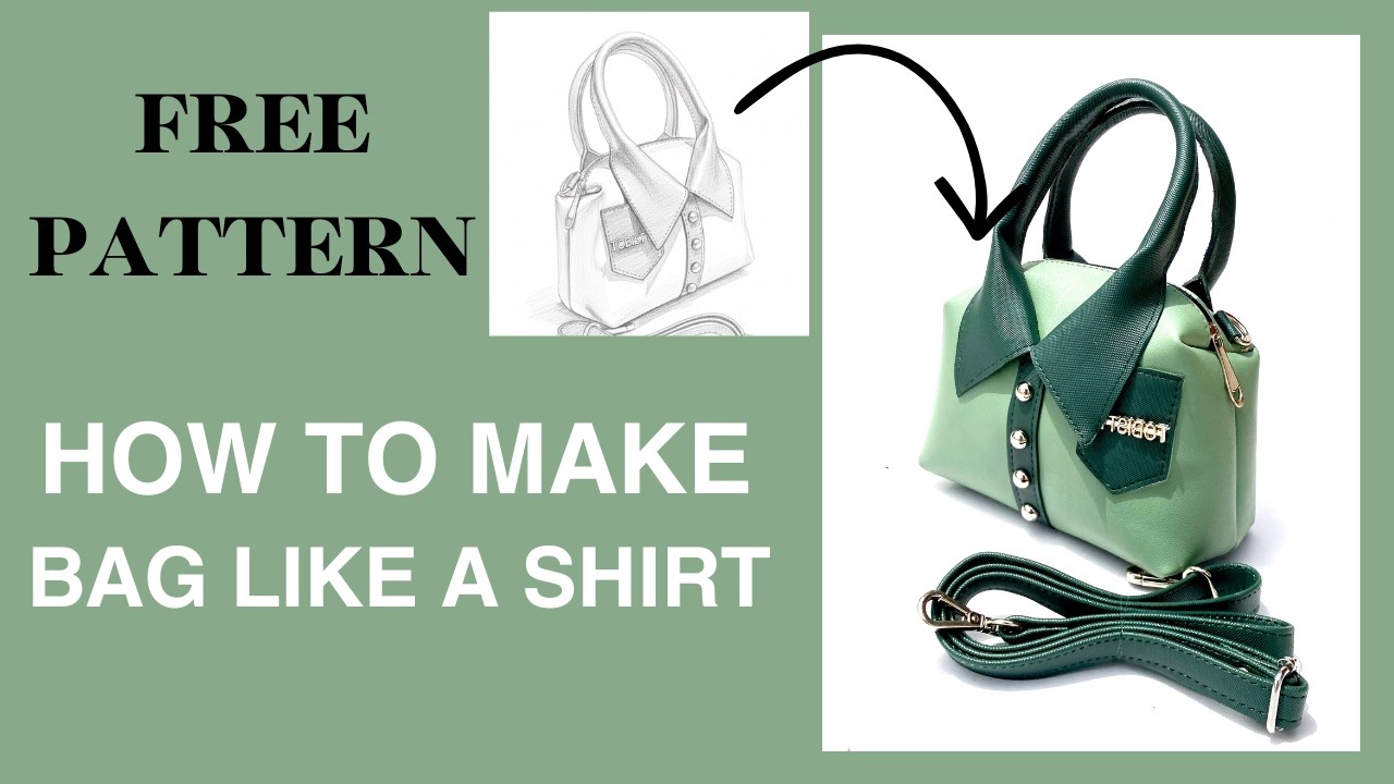 Bag Like A Shirt Tutorial| Free Pattern| How to Make Bag