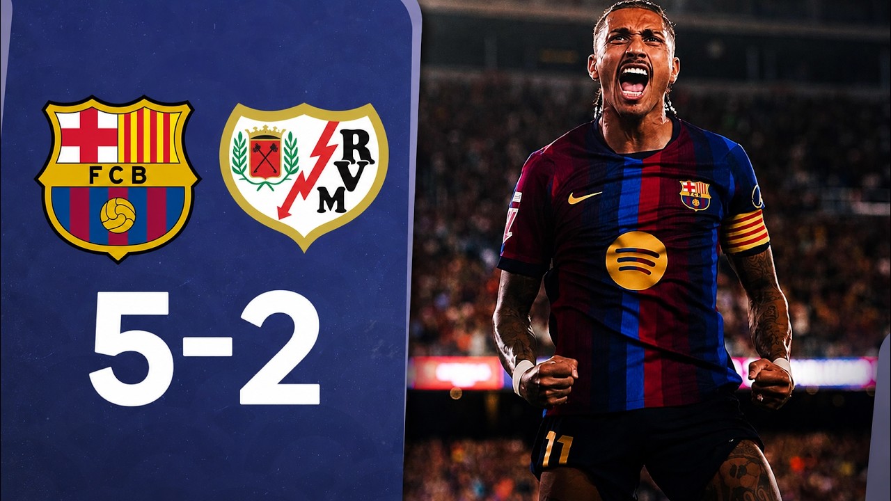 GOLEADA EXQUISITA DE BARCELONA 5-2 ANTE RAYO VALLECANO PARA SEGUIR EN LA CIMA DE LA LIGA ESPA&Ntilde;OLA