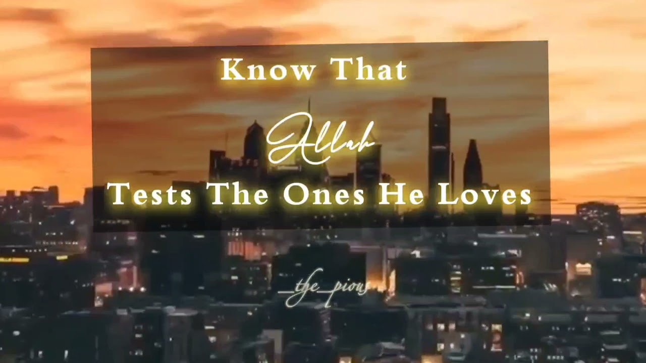 Allah tests the ones He loves ❤️ Heart Touching lslamic Status #thepious #islamicstatus