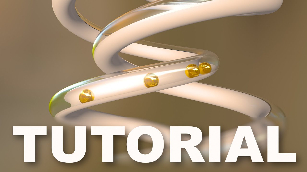 How to : Spiral Glass Tube Cinema 4D Tutorial