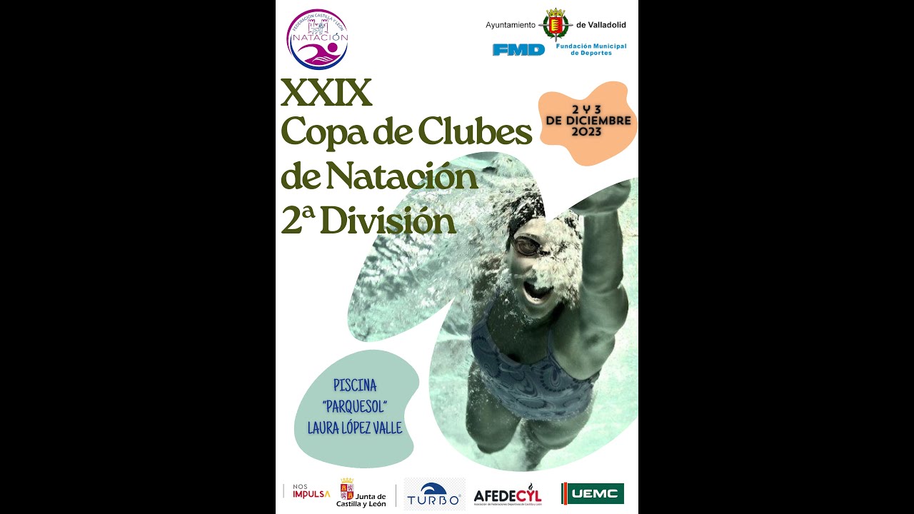 XXIX COPA DE CLUBES DE NATACIÓN-SEGUNDA DIVISIÓN- 2023-24 - 1ª JORNADA – 2ª SESIÓN