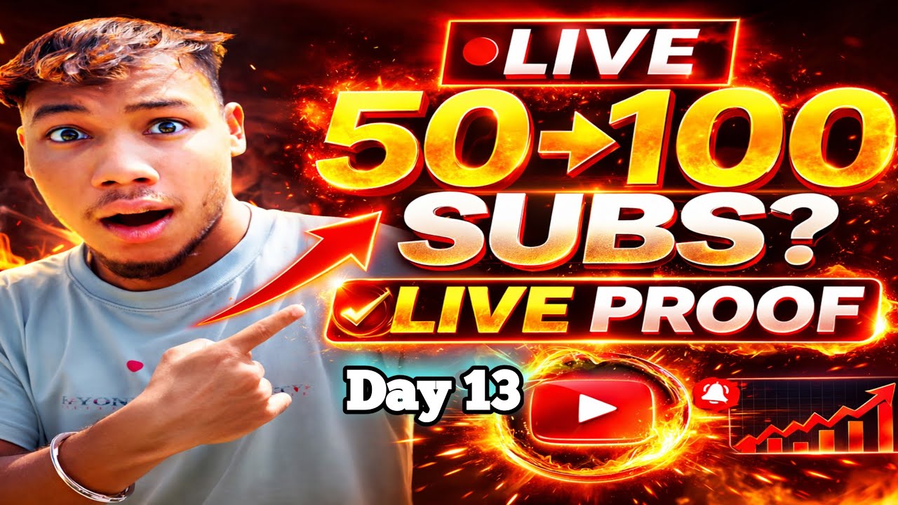Live 🔴  मैं आ जाओ सब...? ! ✅ 50 to 100 subscriber grow challenge ! day 13 ! 🎯💯✅