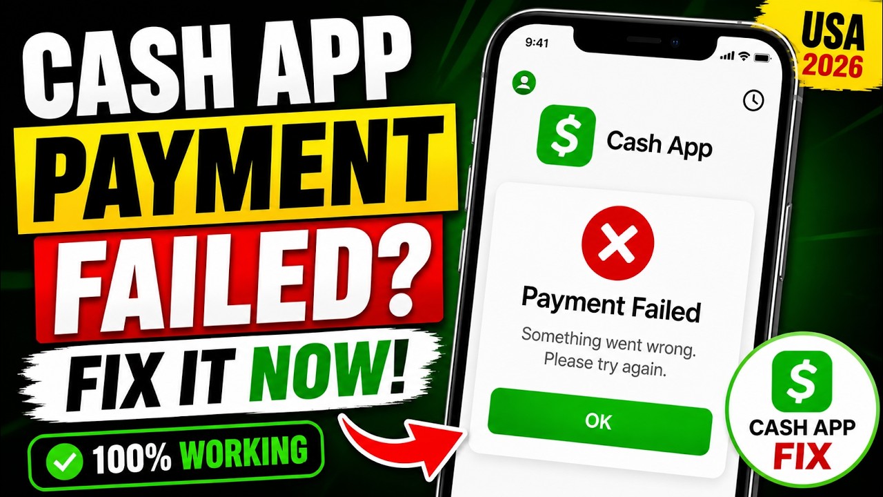 Cash App Payment Failed Fix USA (2026) | 100% Working Solution