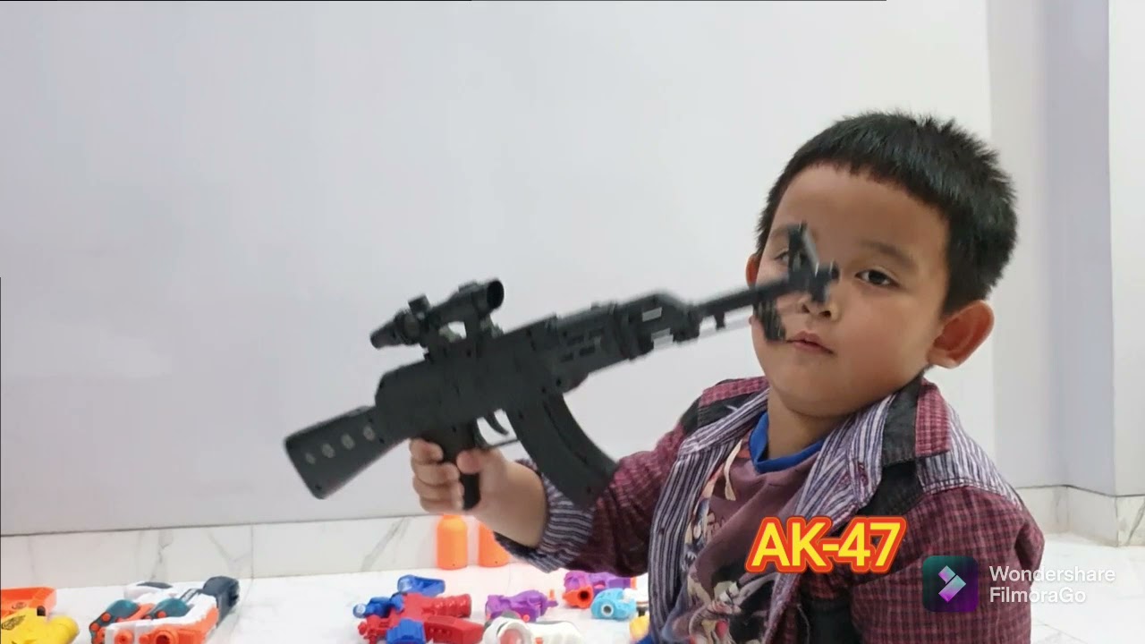 Review Toys : Tembak-tembakan Mainan #koleksi #anakanak #boy #senapan #pistol #basoka