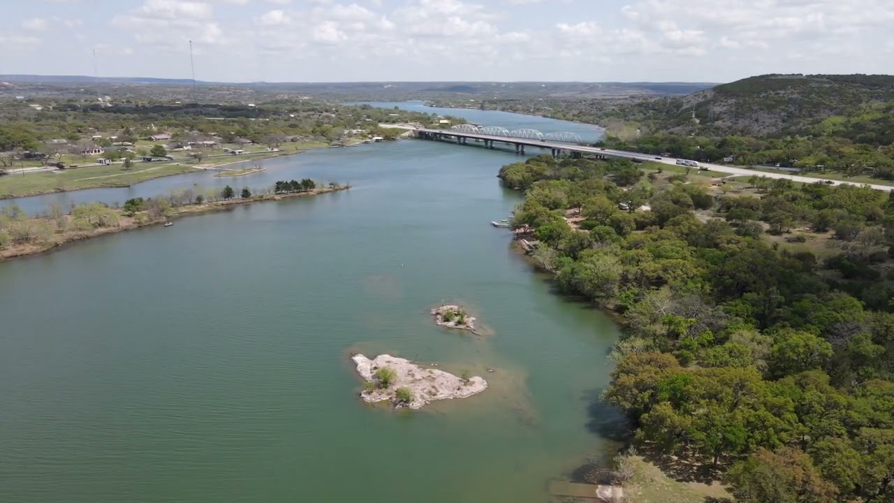 Drone Over Inks Lake & Buchanan Dam