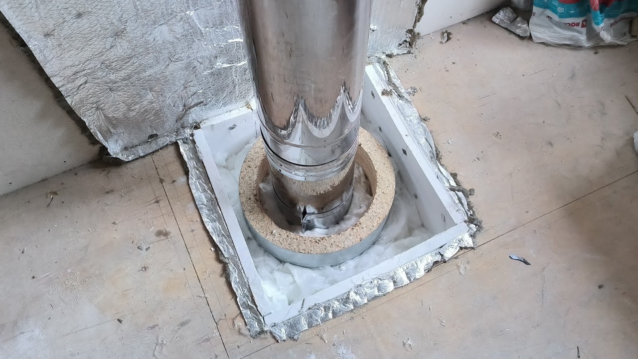 Монтаж дымохода Вермелоджик и ППУ. Гором-30.