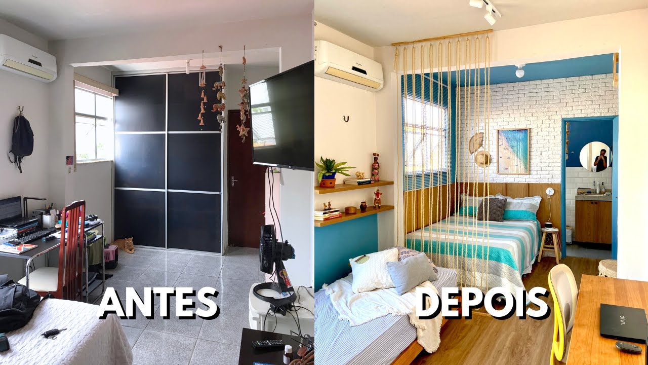 REFORMA COMPLETA QUARTO ANTIGO - Quarto Estilo Praia PARTE 2