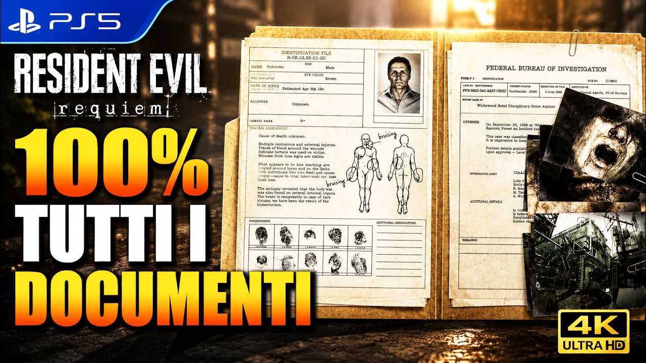 TUTTI I DOCUMENTI - Trofeo Caso Archiviato - Resident Evil 9 Requiem Guida Gameplay ITA