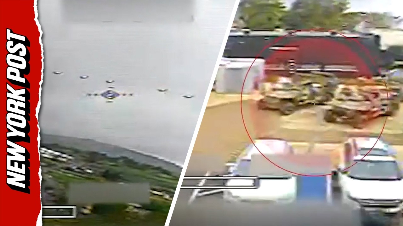 Hezbollah Releases Footage Of Drone Strike On Israeli Military Vehicles