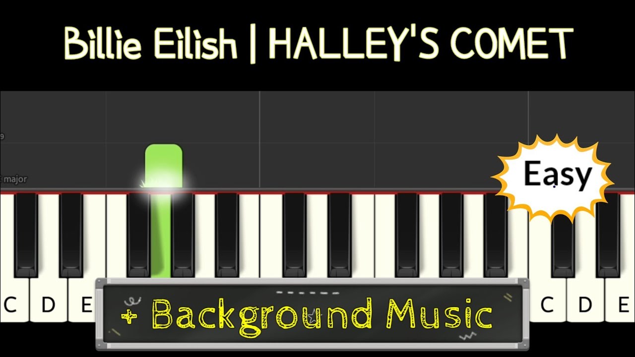 Billie Eilish | HALLEY'S COMET | piano tutorial easy