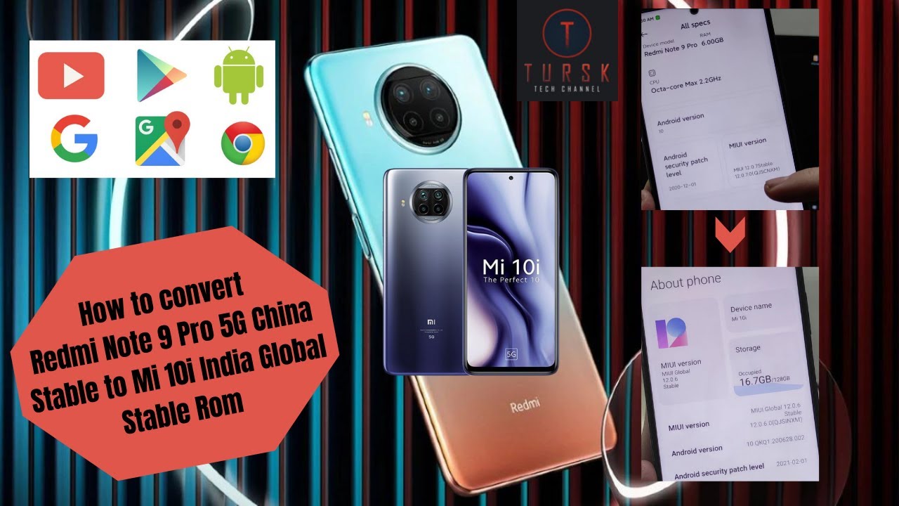 Redmi Note 9 Pro 5G how to convert Mi 10i India Global Stable Rom