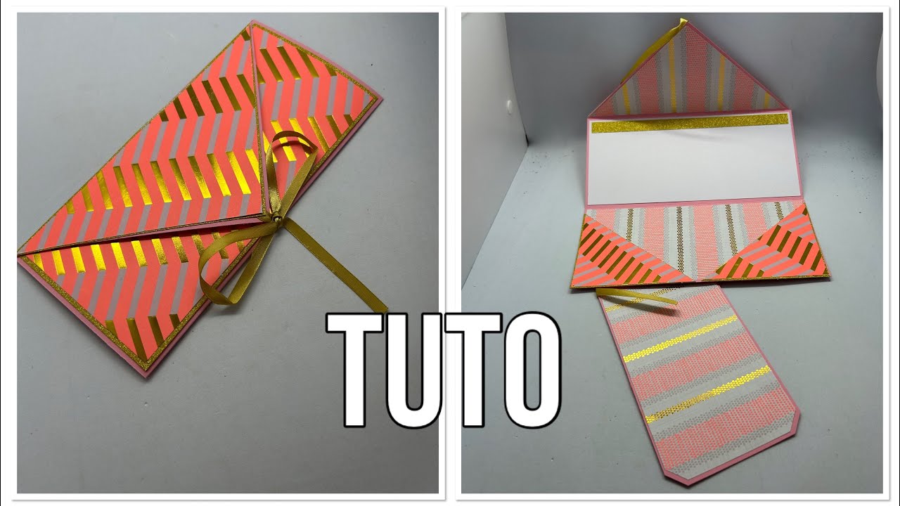 Besoin d’une carte cadeau??? TUTO carte envelloppe facile .. 100% ACTION