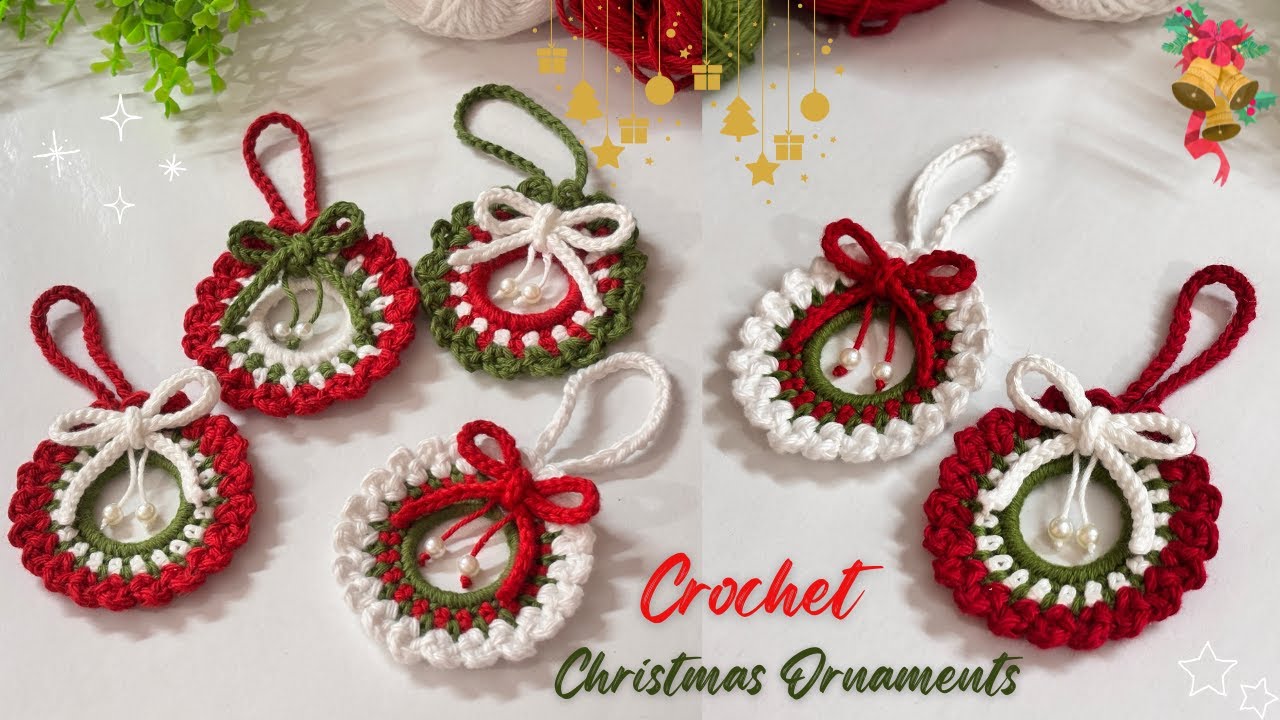 🎄🎁Super Easy Crochet Christmas Ornaments For Beginners | DIY Crochet Decoration & Gift Ideas 🎅🎁