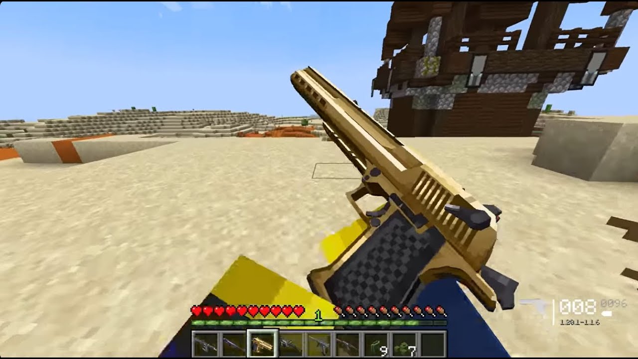 Destroy a Pillager Outpost using guns mod – They Never Saw It Coming