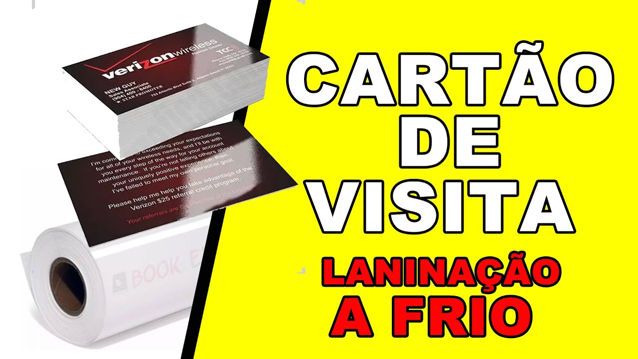 Como Laminar a frio Cartões de Visita Sem Laminadora nem BOPP