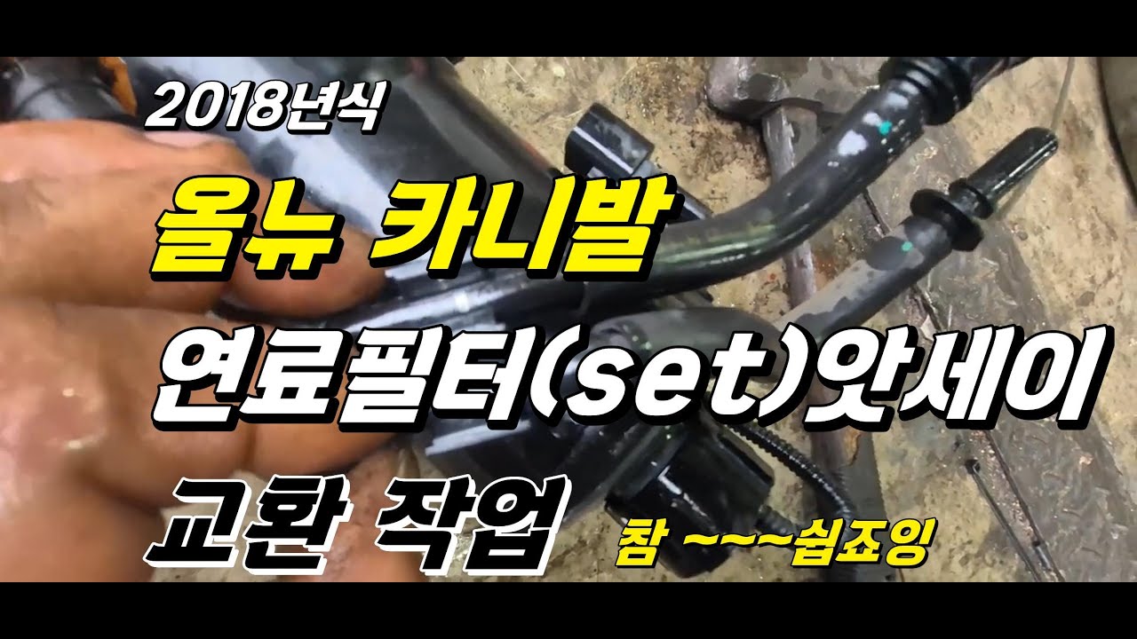 올뉴카니발  연료필터  셋트  교환