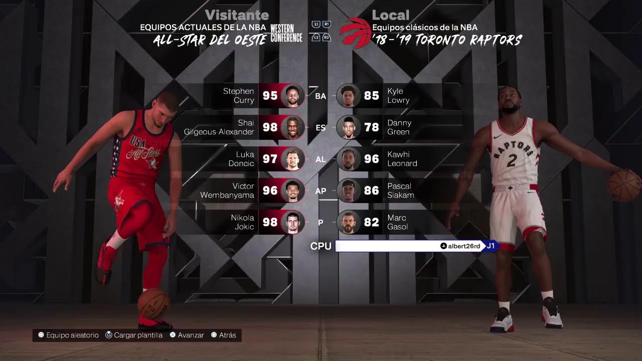 NBA 2k26 gameplay Bobote (Western) vs El Boke(All Star 2000) de juguitos