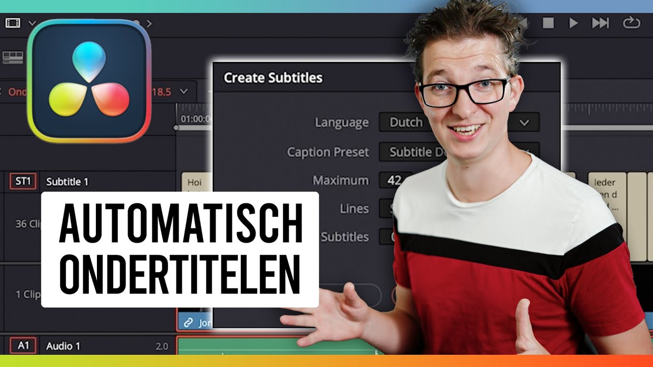 Nederlandse ONDERTITELING genereren in ENKELE MINUTEN met AI in DaVinci Resolve 18.5
