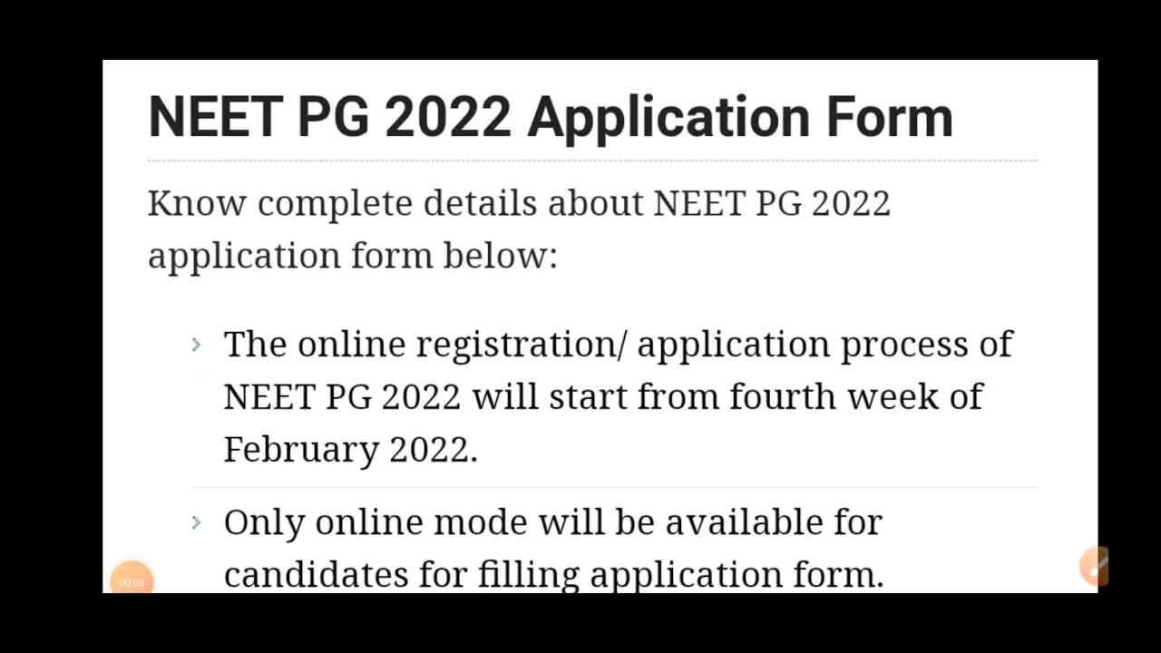 Neet pg 2022 exam date