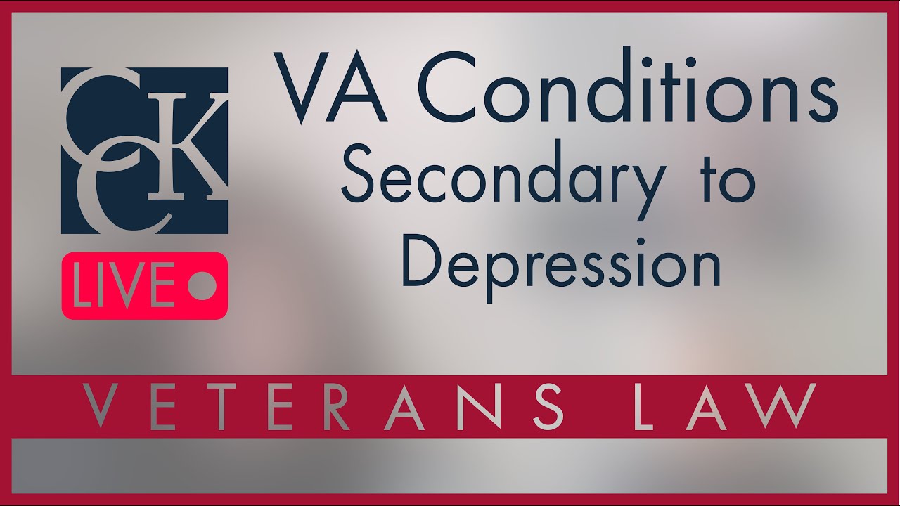 VA Secondary Conditions to Depression and How They're Rated