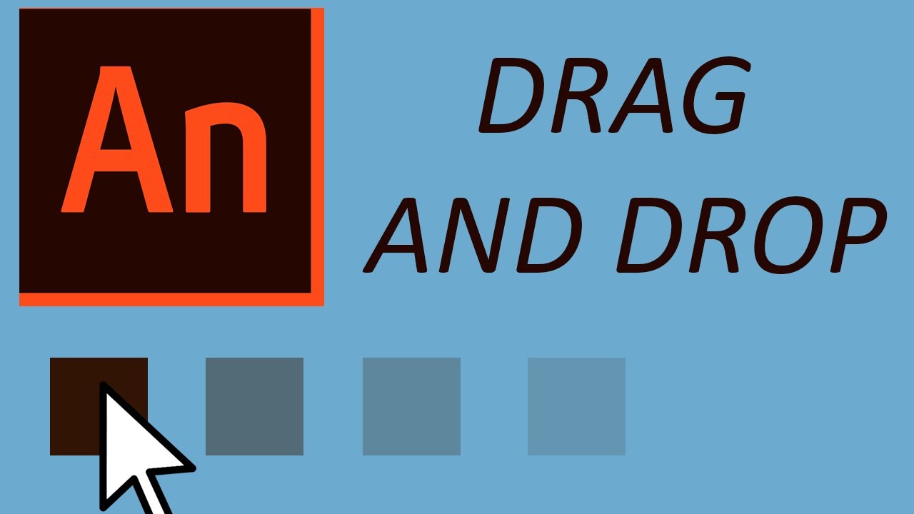 Adobe Animate cc  2020 drag and drop tutorial  (HTML5)