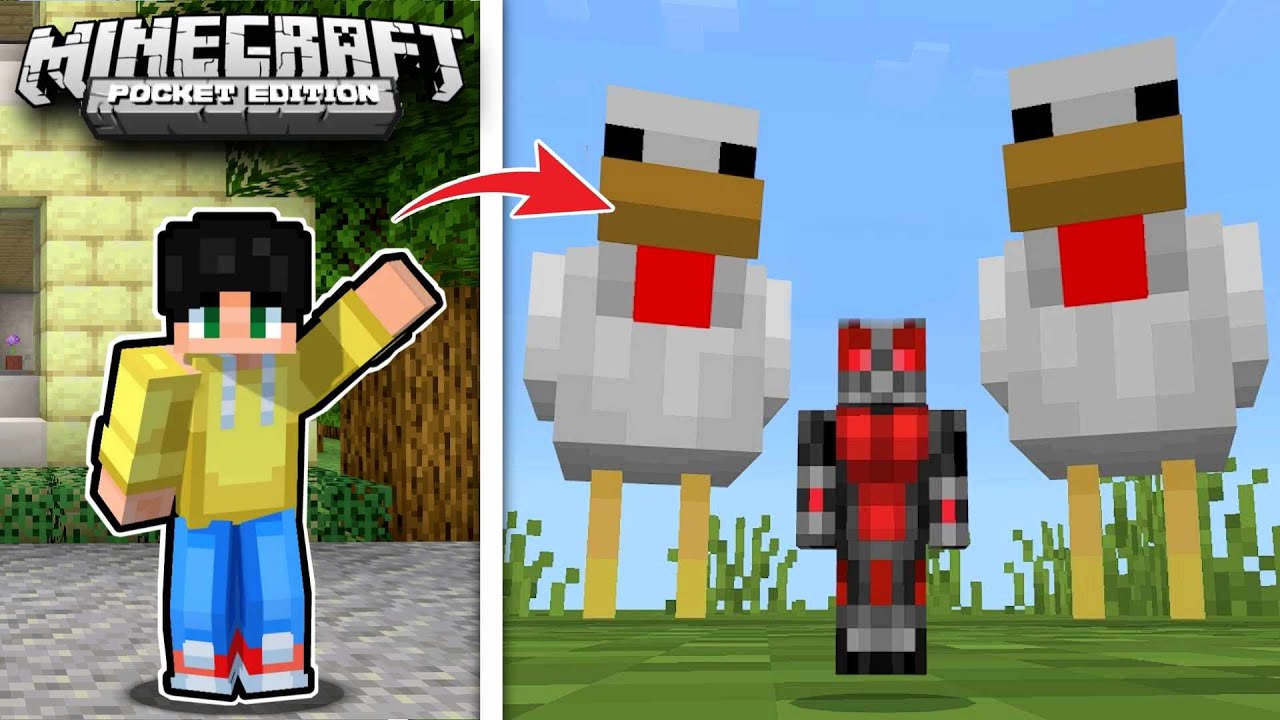 NAGING SI ANT MAN Ako Dahil Sa KAGAT NG LANGGAM sa UWU CITY sa Minecraft PE